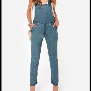 Obey alexia chambray overalls
